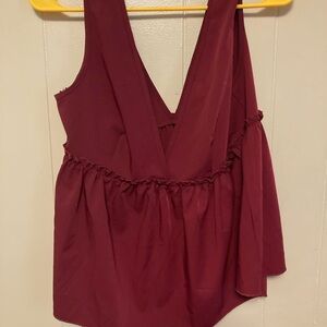Elegant Burgundy Sleeveless Top
